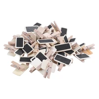 50 mini blackboard wood message slate rectangle clip clip panel card memos label brand price place number table