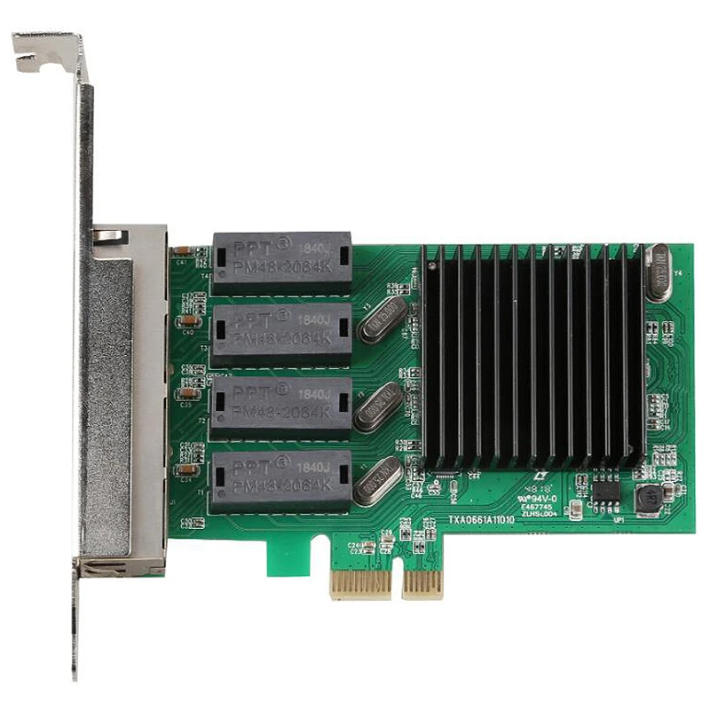 RTL8111H-T4 4-Порты и разъёмы PCI-E X1 Gigabit Ethernet сетевой карты 10/100/1000 Мбит адаптер