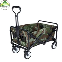 tieho portable camping trolley beach cart with 5 inch wheels outdoor folding cart garden hand cart support 100kg