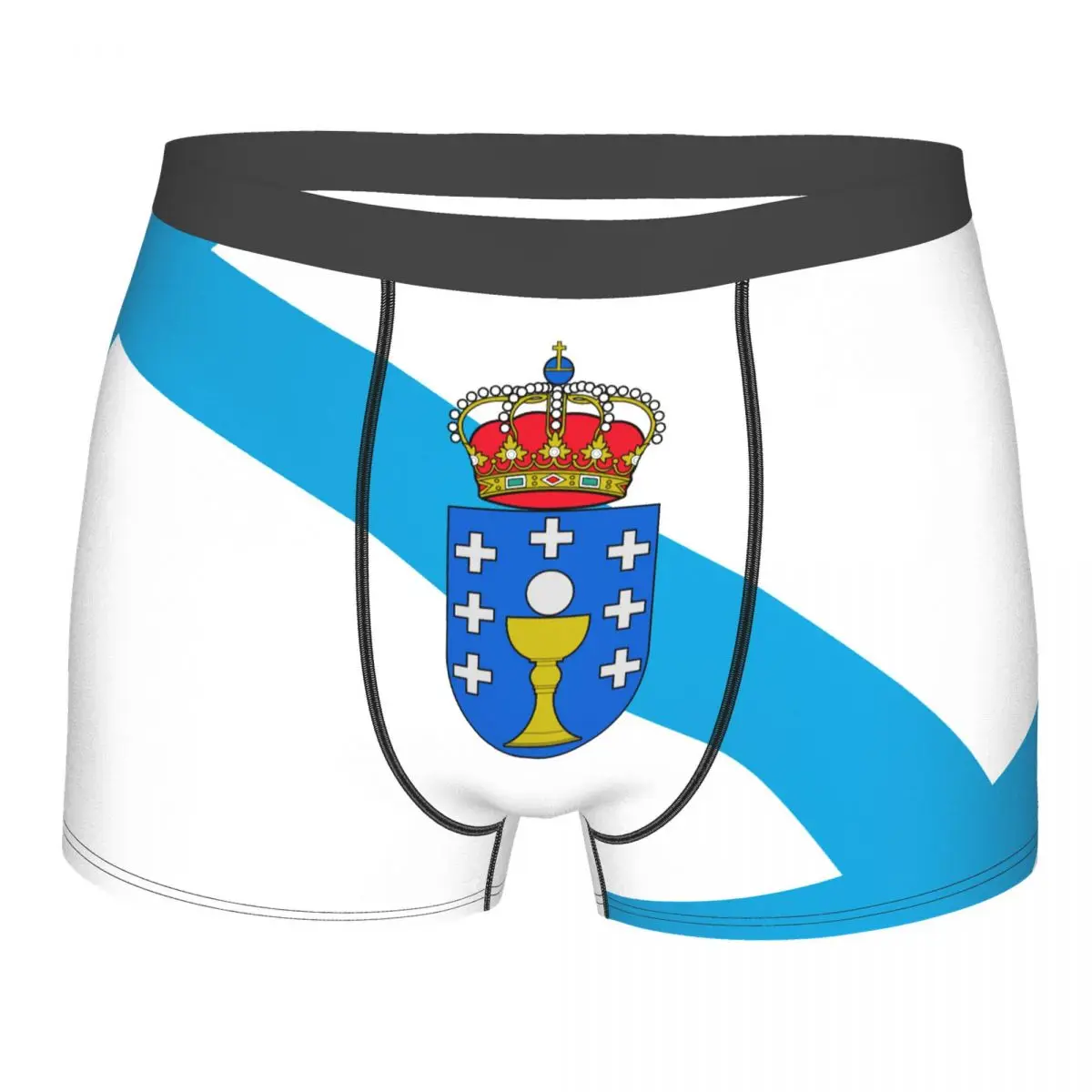 

Flag Of Galicia Men's Boxer Briefs Flags of the autonomous communities of Spain Humor Graphic elastic pants for men