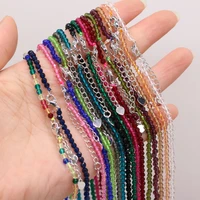 new mixed colors pink red white blue spinel beads necklace accessory women girls fashion jewelry gifts length 38cm size 3mm