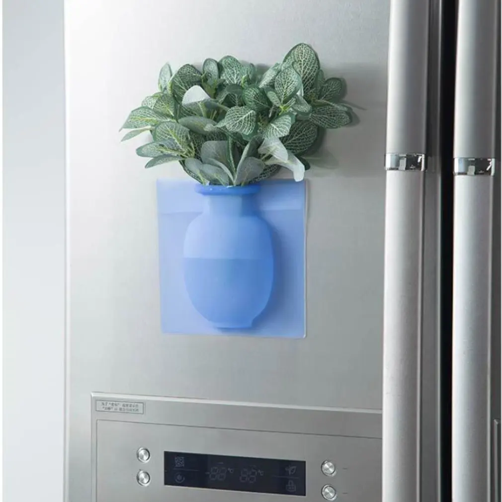 Креативная Волшебная силиконовая ваза на присоске настенная мягкая для ванной