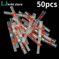 102050pcs heat shrink soldering sleeve terminals insulated waterproof butt connectors kit electrical wire soldered terminals