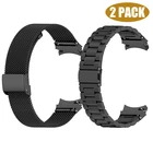 Ремешок металлический для наручных часов, браслет для Samsung Galaxy Watch 4 Classic 46 мм 42 мм 44 мм 40 мм, с изогнутым концом