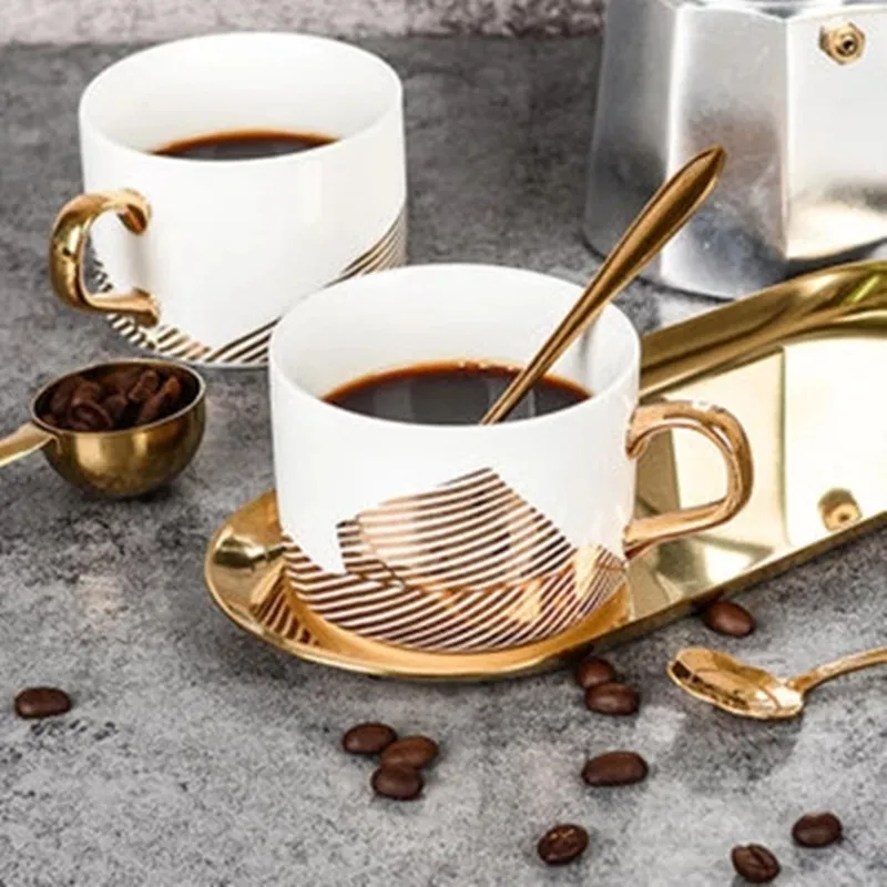 Набор кофейных чашек в Европейском стиле керамические маленькие роскошные