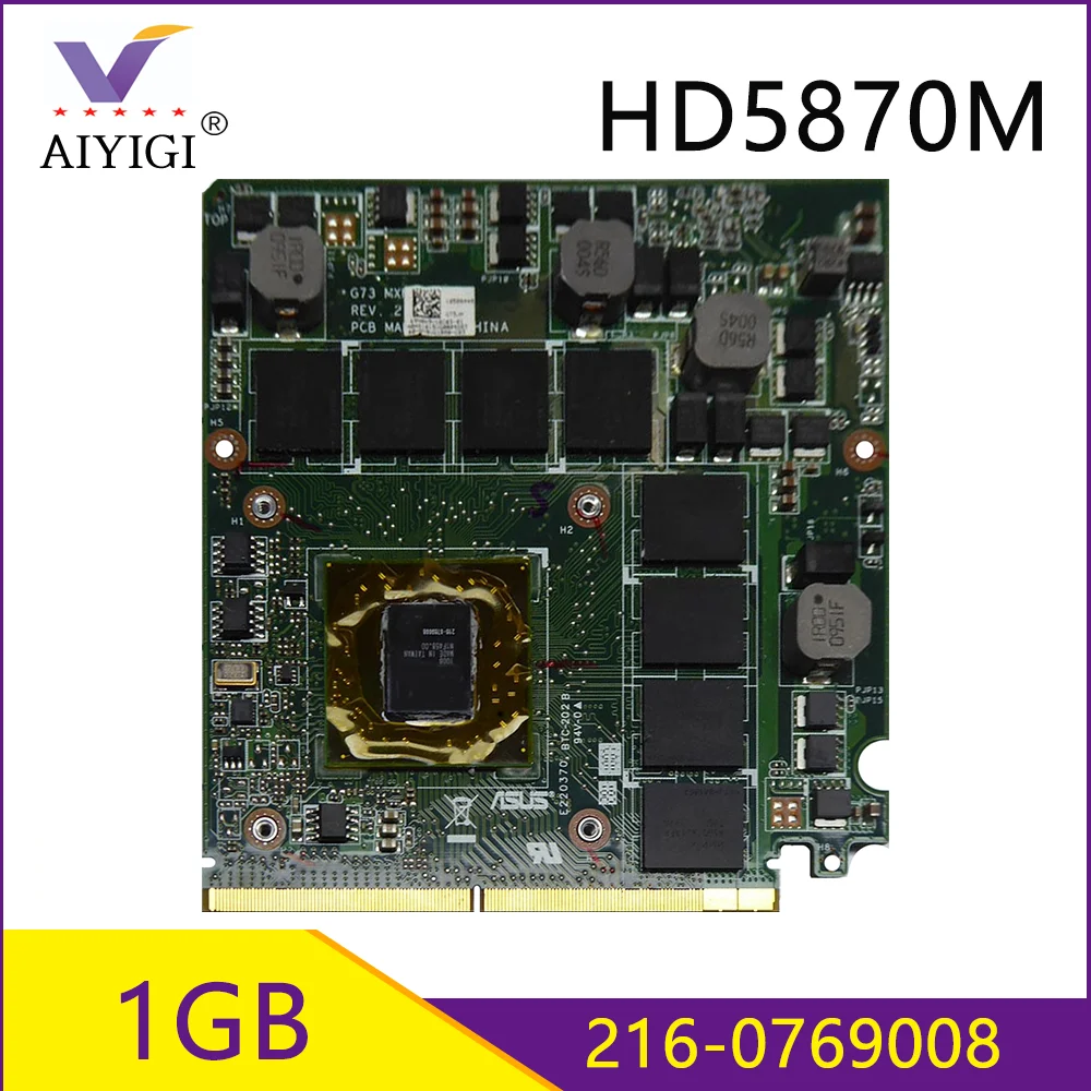 Видеокарта Radeon HD5870 HD5870M GDDR5 1 ГБ 216 0769008 видеокарта с X кронштейном для ноутбука ASUS G73