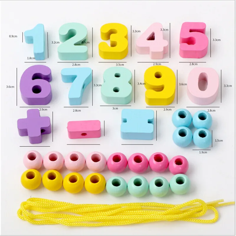 

Colorful Montessori Learning Education Toys Wooden Digital Beaded Toys Educational Toy For Children Birthday Gift Free Shipping
