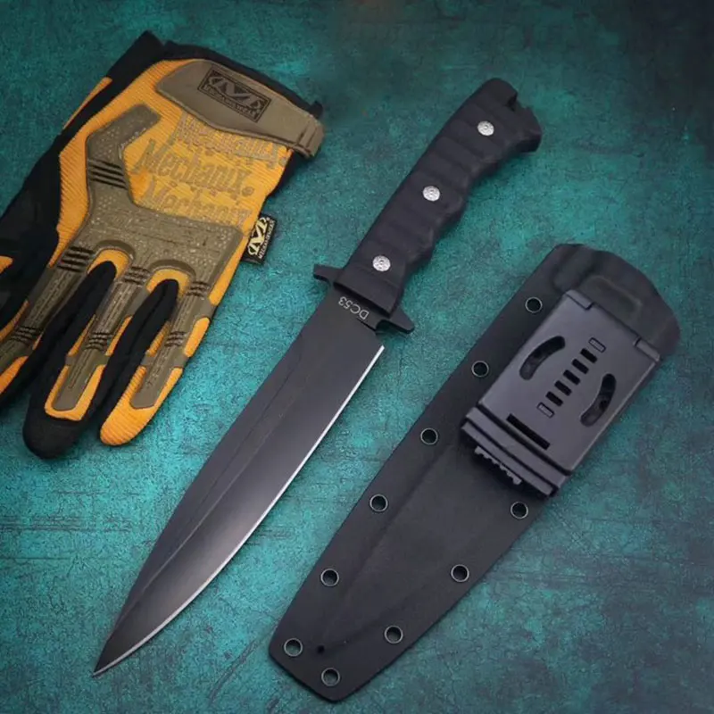 

2020 High-end jungle survival knife fixed blade Straight knife 60HRC vacuum cryogenic treatment DC53 blade kitchen knives