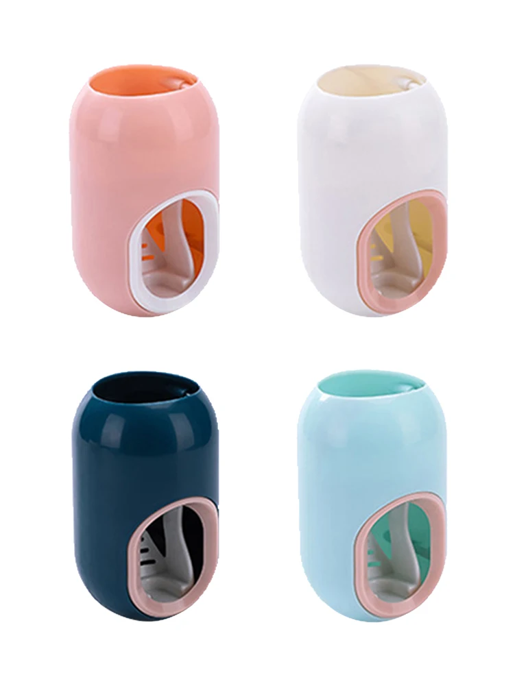 

Self-Adhesive Wall Mounted Toothbrush Holder Squeezer Torage Rack Automatic Toothpaste Dispenser For Kids Bathroom Accessories