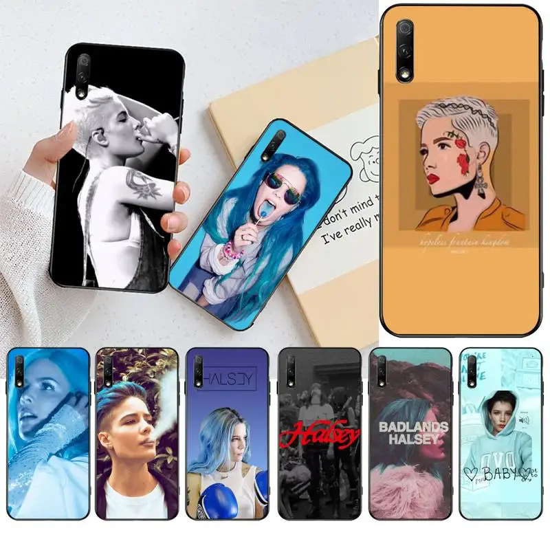 Мягкий силиконовый черный чехол HPCHCJHM Halsey для телефона Huawei Honor 20 10 9 8 8x 8c 9x 7c 7a Lite view