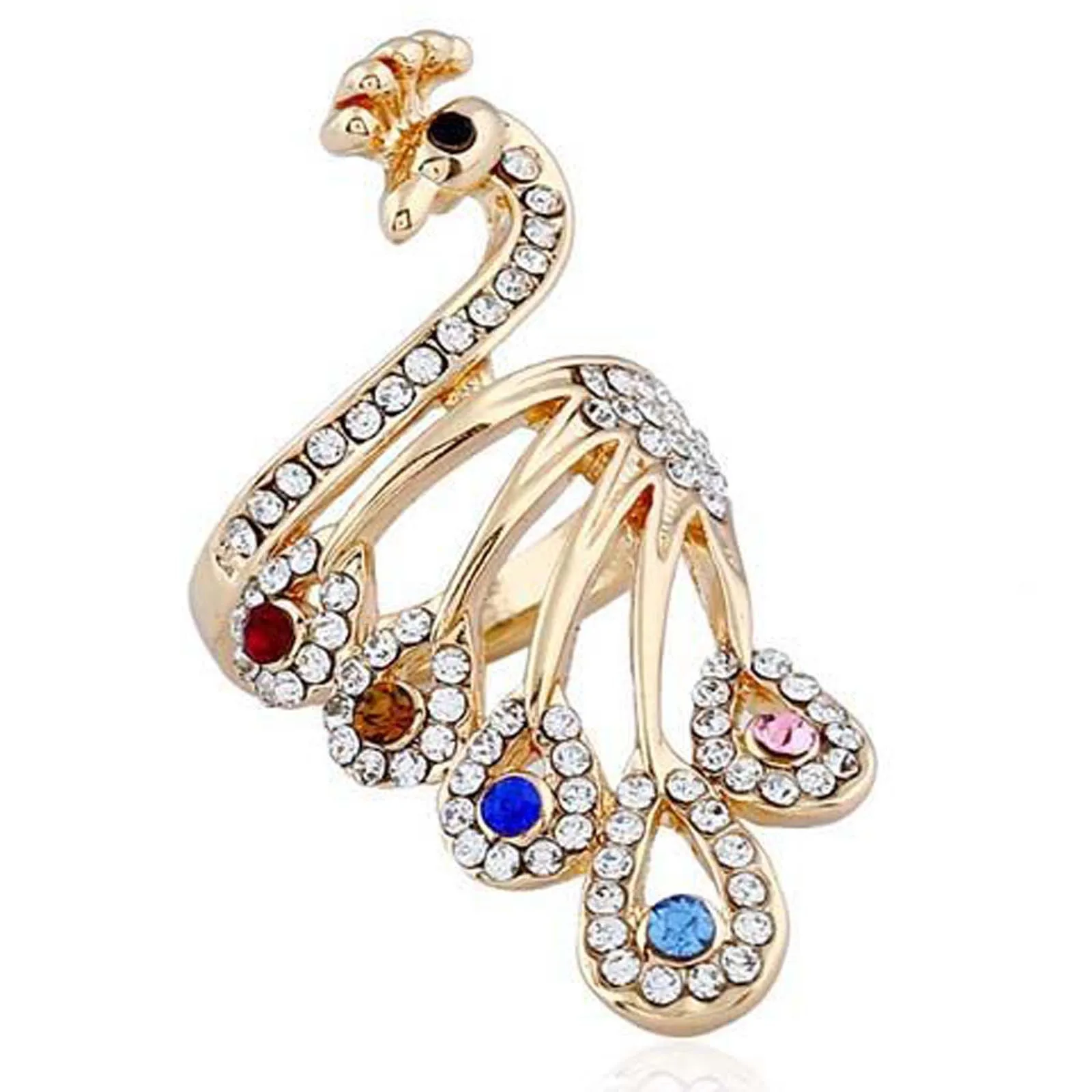 Adjustable Knitting Loop Crochet Accessories 1/2/3/4/5Pcs Peacock Shape Ring Finger Wear Thimble Yarn Guides L1012 | Дом и сад