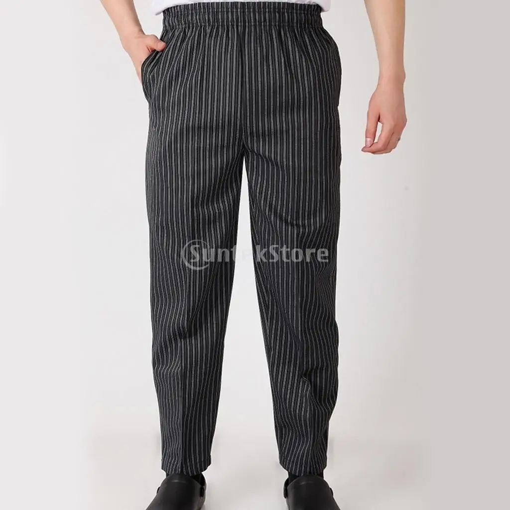 Cook Trousers Kitchen Catering Polyester Baggy Chef Pants Workwear Uniform 4 Patterns 5 Sizes Optional | Дом и сад