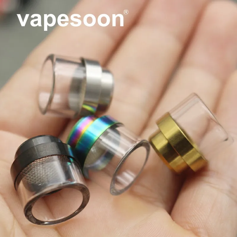 

1/10/20/50pcs 810 Glass Drip Tip Stainless Steel Mouthpiece For E Cigarette Tank RDA Atomizer DIY Vaporizer The frying oil