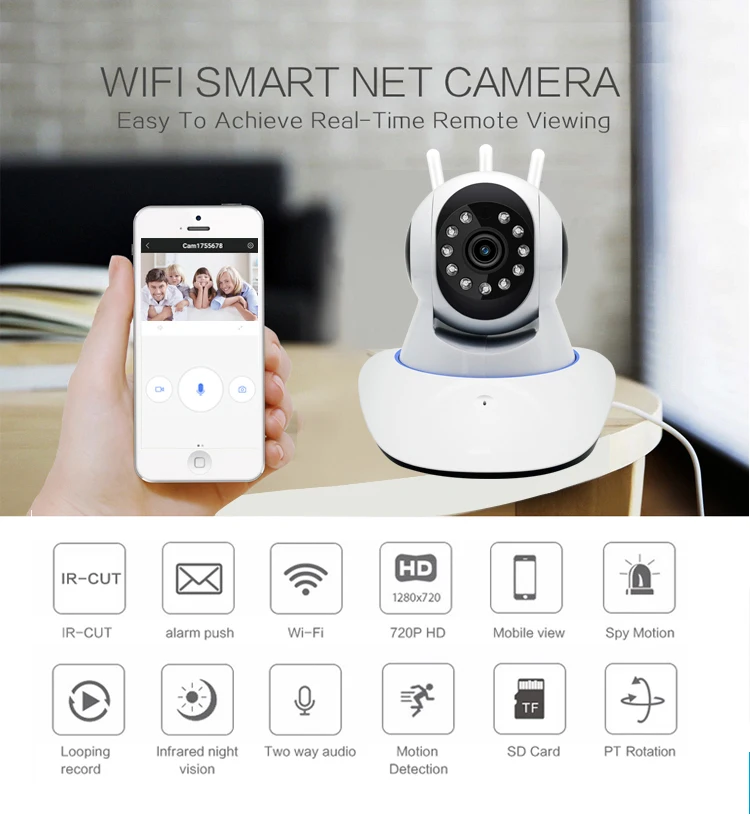 HD 1080P WiFi IP-камера Домашняя безопасность радионяня домашних животных CCTV камера