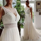 Женское свадебное платье It's yiiya, белое кружевное платье в стиле бохо с V-образным вырезом на лето 2021