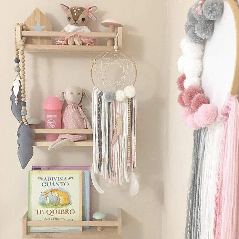 Настенная полка из цельного дерева органайзер плавающие полки настенная для