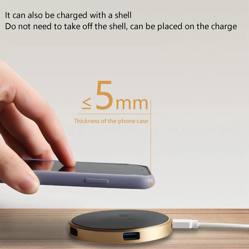 USB HUB with Wireless Charger 2.0 Docking Station 4 X for IPhone 12 Desktop Laptop Mouse Keyboard | Компьютеры и офис