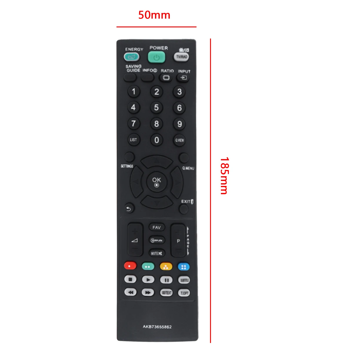 Black ABS 433MHz Replacement IR TV Remote Control with 10M Long Distance Fit for LG AKB73655862 / AKB73655804 | Электроника