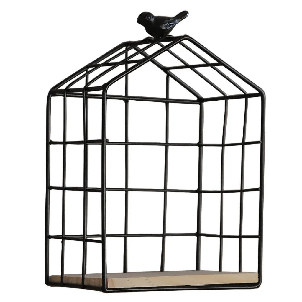 Wooden Metal Storage Racks Hanging Decor Flower House Rack Wall Book Figurines Display Crafts Shelves 2020 8P |