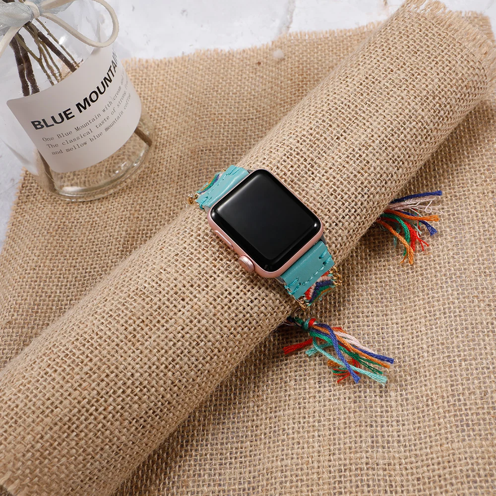Нейлоновый ремешок для apple watch 5 4 ремешок 44 мм 40 мм iwatch 42 мм 38 мм ручной работы разноцветный браслет apple watch 4 3 5 2 аксессуары