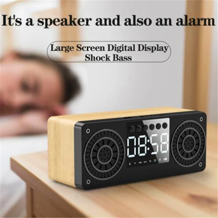 Будильник Bluetooth Aux стерео Mp3 радио Fm Usb аудио Hifi динамик полный диапазон рабочего