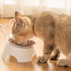 Детская кормушка для домашних животных, нескользящая подставка для кошек и позвоночника, защита высоких ног