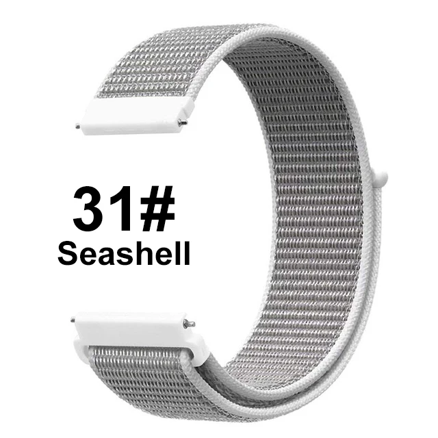 Seashell UEBN 20 мм 22 мм нейлоновый спортивный ремешок для Garmin Vivoactive 3 4 Venu/GarminMove/Forerunner 245 645 ремешок для наручных часов - Цвет ремешка: Seashell