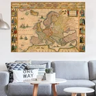 Винтажная Европейская карта средневековая декоративная карта фон для фотосъемки тканевый фон для фотостудии