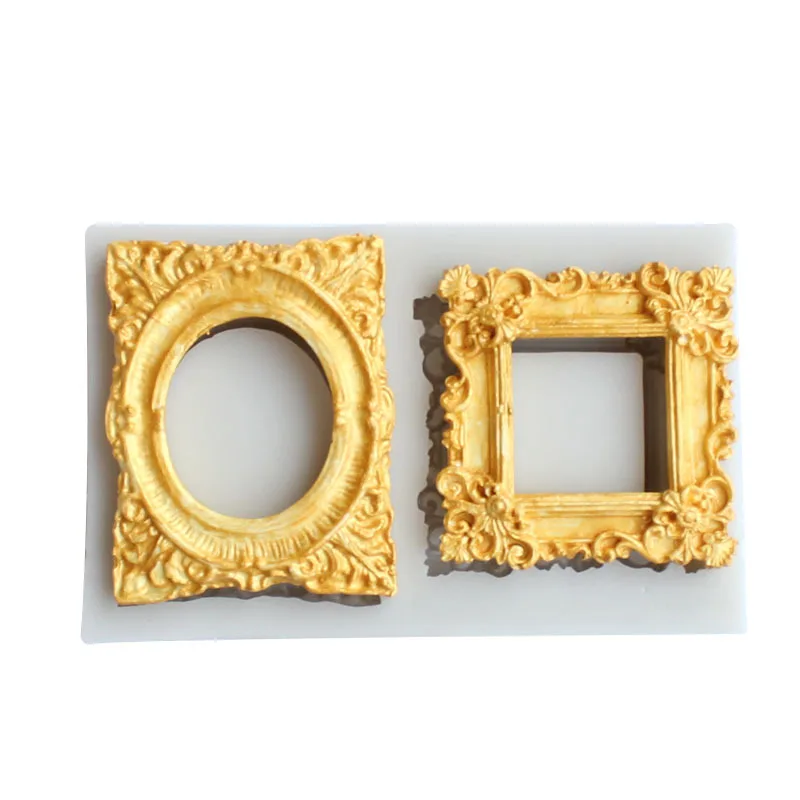 Фондант винтажная рама для зеркала силиконовые формы инструменты приготовления