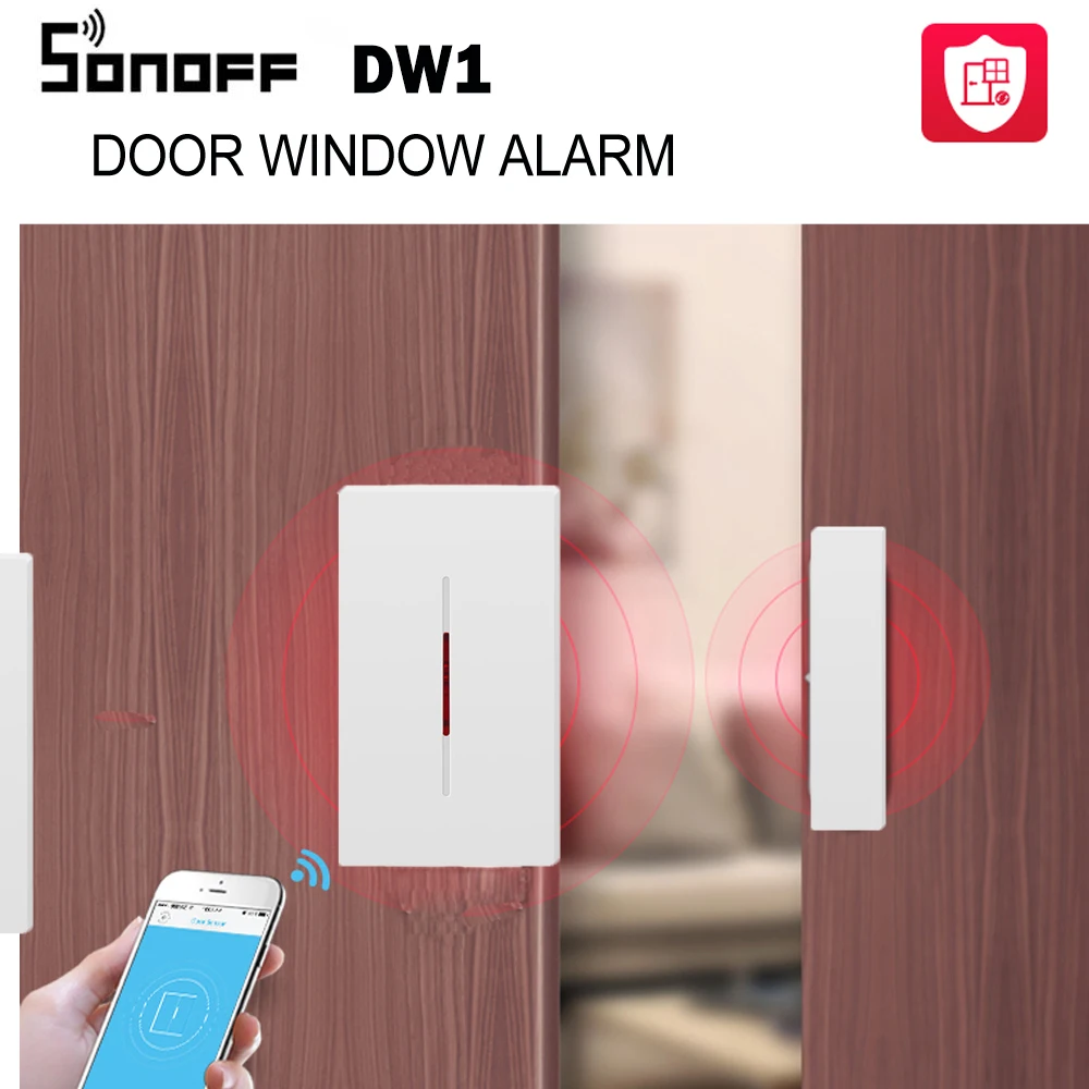 Sonoff RF Bridge 433 МГц Wifi преобразователь сигнала PIR 2 Датчик/DW1 дверной и оконный датчик сигнализации совместим с Alexa Google Home