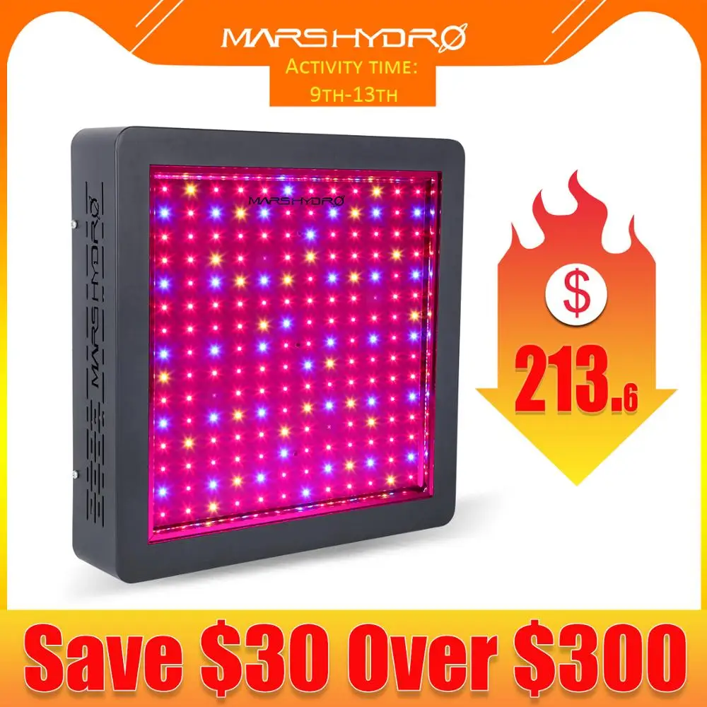 Mars Hydro LED Grow Light Модернизированный II 900 Вт переключатель полного спектра с