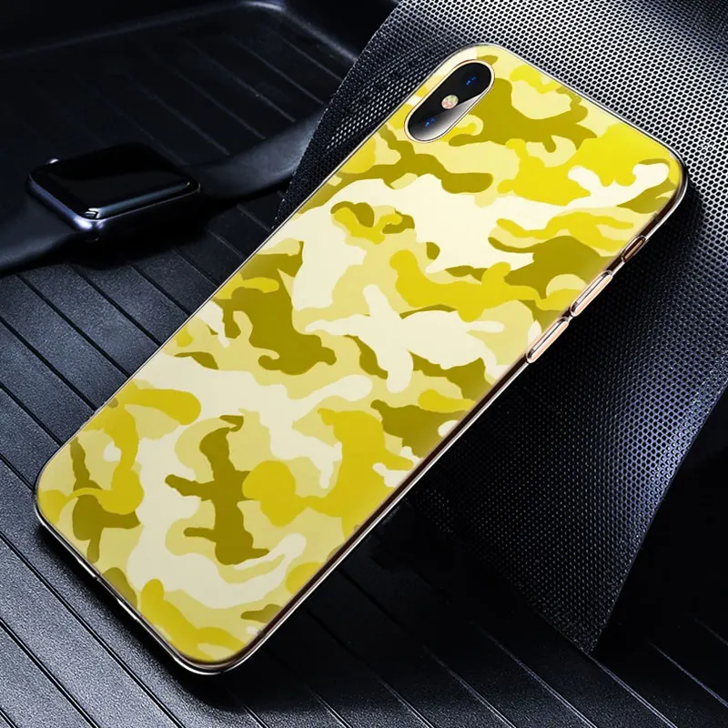 Камуфляжный узор армейский Мягкий силиконовый чехол для Apple iPhone 11 Pro XS Max X XR 6 6s 7 8