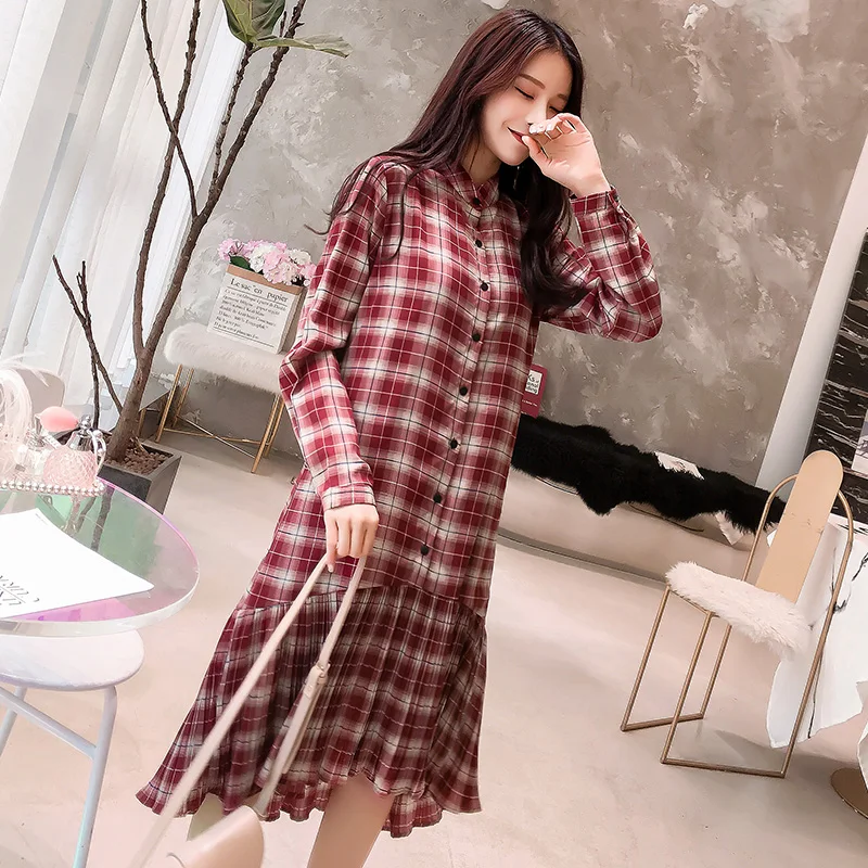 Одежда для беременных свободный стильный платье с длинными рукавами женщин мам