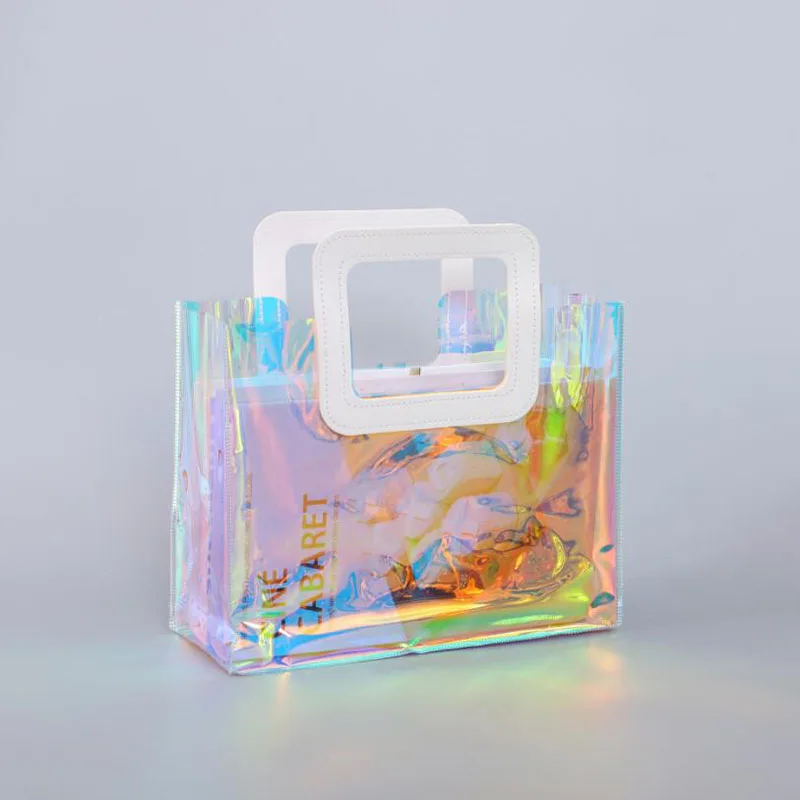 

PVC Transparent Storage Bag Cosmetics Wedding Candy Package Bag Outdoor Travel Handbag Sundries Organizer Fashion Bag