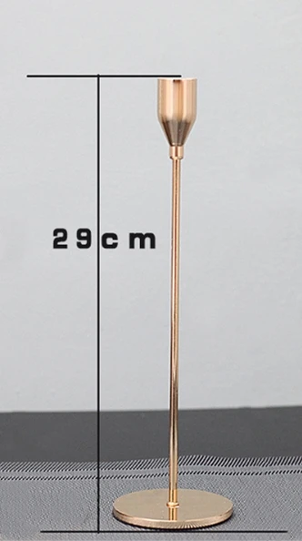 29cm gold 1 шт. Креативные Свадебные подсвечники, вечерние подсвечники для дома, гостиной, 4 цвета - Цвет: 29cm gold