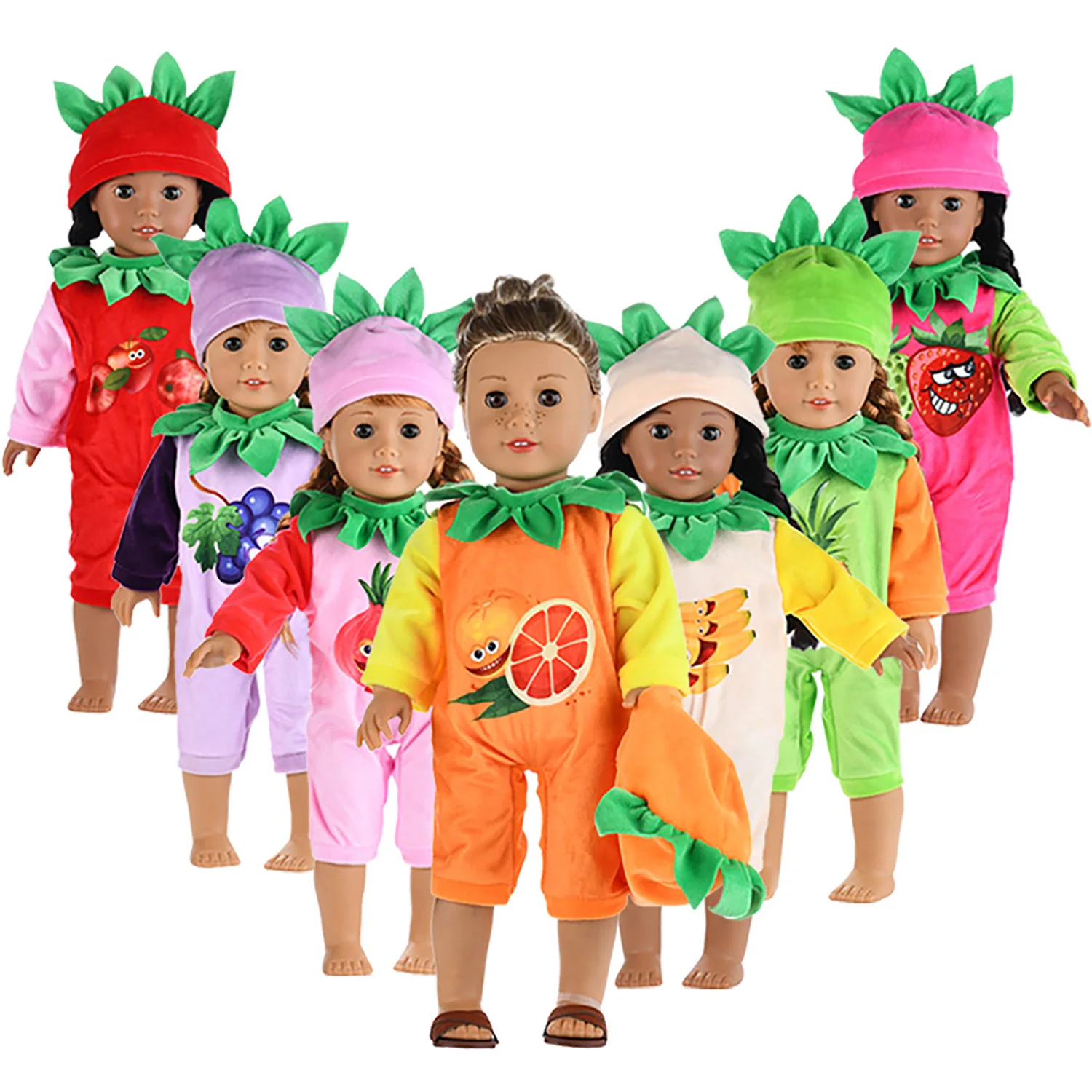 

Happy Elfin Baby New Born Doll Accessories 43cm 18 inch Girls Doll Clothes For Children Christmas Halloween Gift