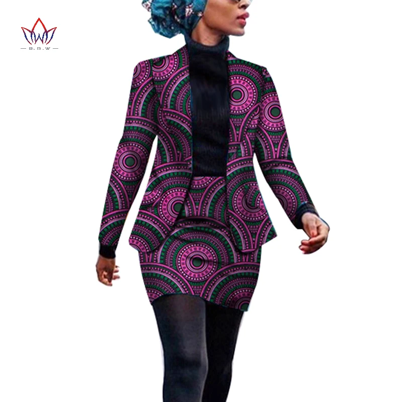 Африканский стиль Женская африканская одежда комплект из двух предметов платье