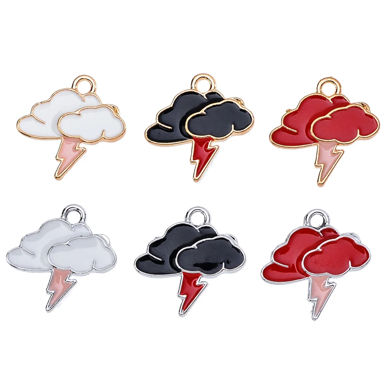 

Peixin 20 шт. цинковый сплав разноцветный молния облако Подвеска модный браслет серьги DIY ювелирные изделия ожерелье подвеска