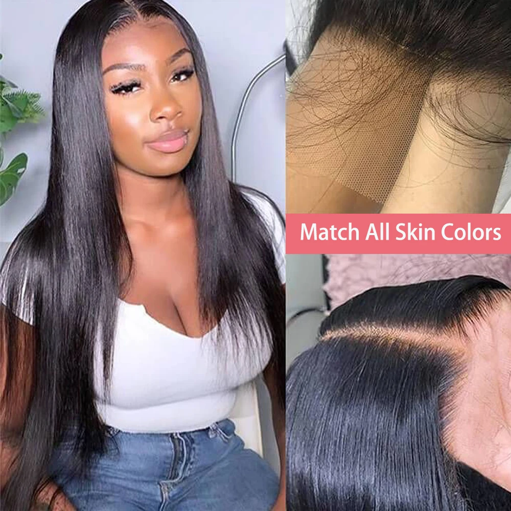 

Straight Wig 13x4 HD Transparent Lace Frontal Wig For Black Women PrePlucked Hairline Lace Front Human Hair Wig 4x4/13x1 Lace