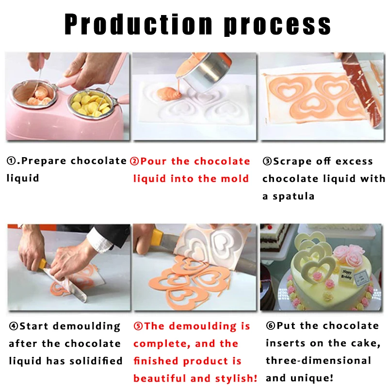 

Romantic Heart Rose Silicone Chocolate Mould Cake Decorating Tools Cupcake Cookies Silicone Mold Muffin Pan Baking Gift