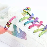 new magnetic locks shoelaces sneakers shoelace elastic no tie shoe laces rainbow kids adult flat laces one size fits all shoes
