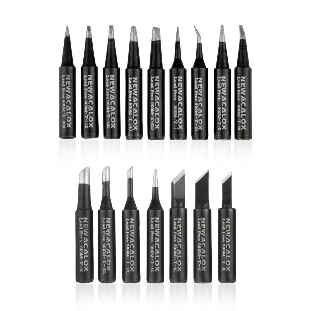 

16 шт. бессвинцовые бескислородные медные наконечники для паяльника черные металлические сварочные наконечники 900M-T универсальный набор инструментов