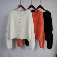 2021 autumn ladies women sweater wind imitation mink cashmere knitted shirt loose gentle sweater pullover winter fashion sweater