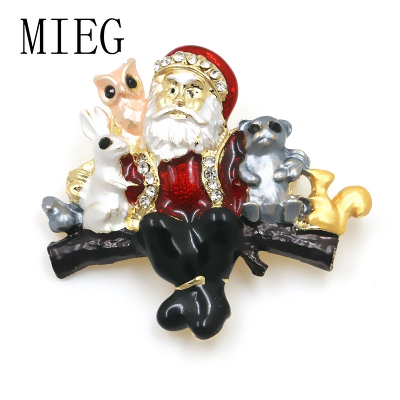 Бренд MIEG, разные стили, снеговик/Санта Клаус/сапог/гирлянда/Рождественская елка, эмалированная брошь, булавки для рождественских украшений