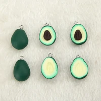10pcslot 2316mm kawaii fruit avocado for necklace keychain pendant diy making accessories