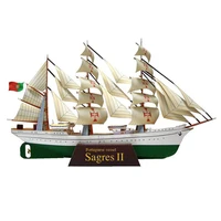 new 1300 3d portuguese navy nrp sagres tall ship sailing school ship paper model hand work puzzle game diy kids toy