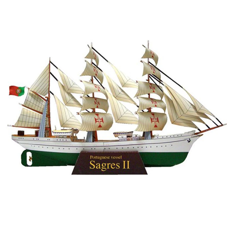 Новинка 1:300 3D португальский флот NRP Sagres высокий корабль парусный школьный Корабль