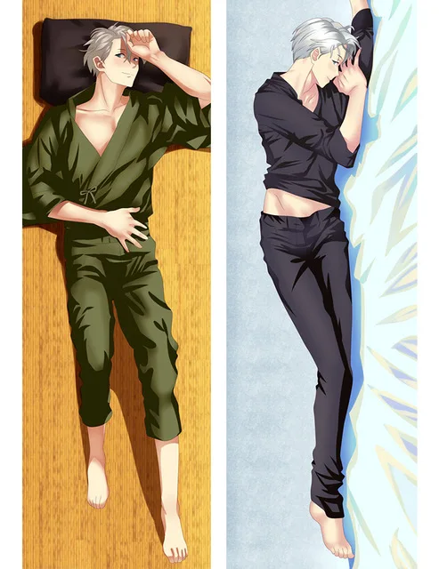

2021 Janpanese Anime YURI!!! on ICE Victor Nikiforov Dakimakura Hugging Body Pillowcase Yuri Katsuki BL Male Pillow Cover Case