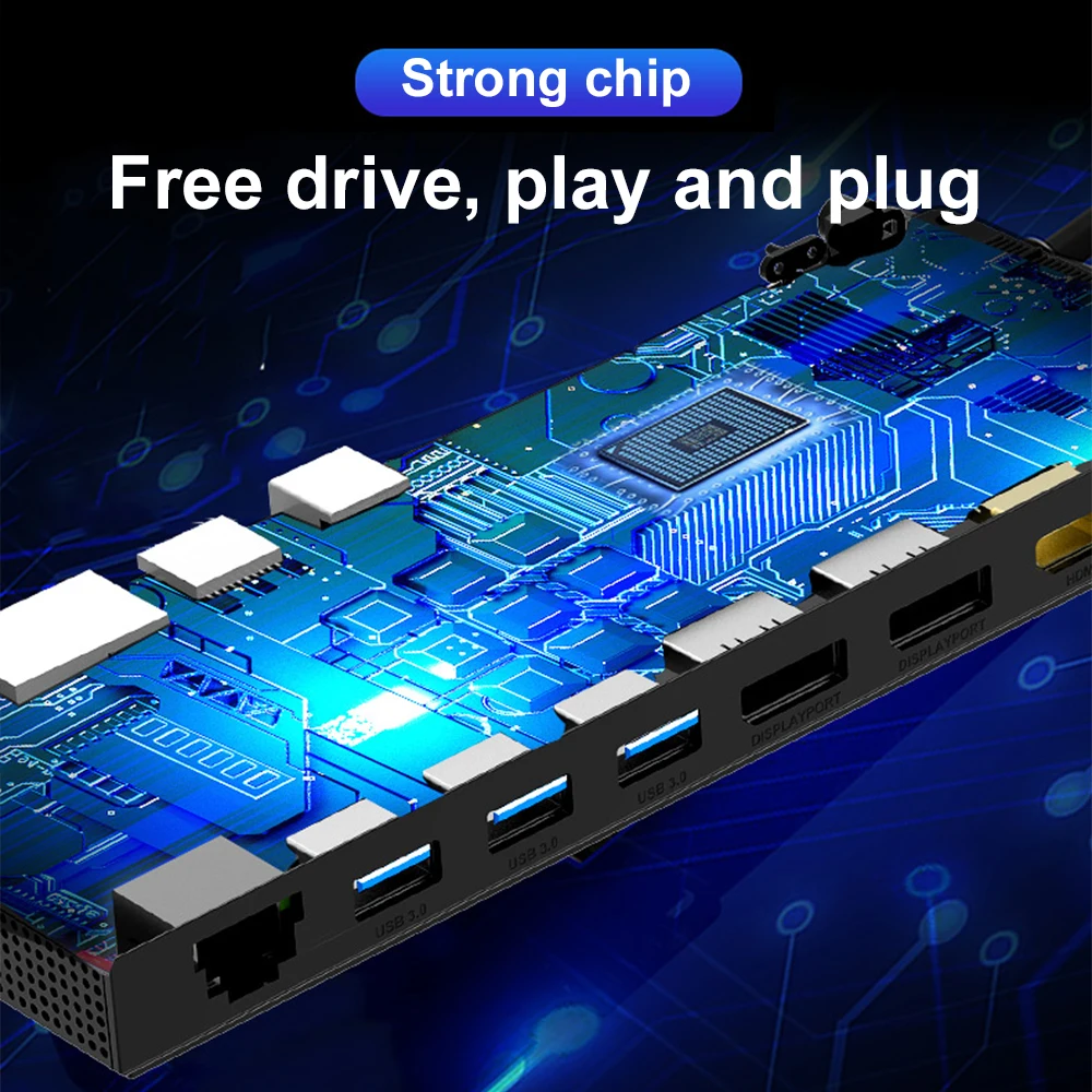 Wavlink USB C док станция MST с тройным дисплеем 4K 60 Гц 2 DP HDMI совместимыми гигабитными