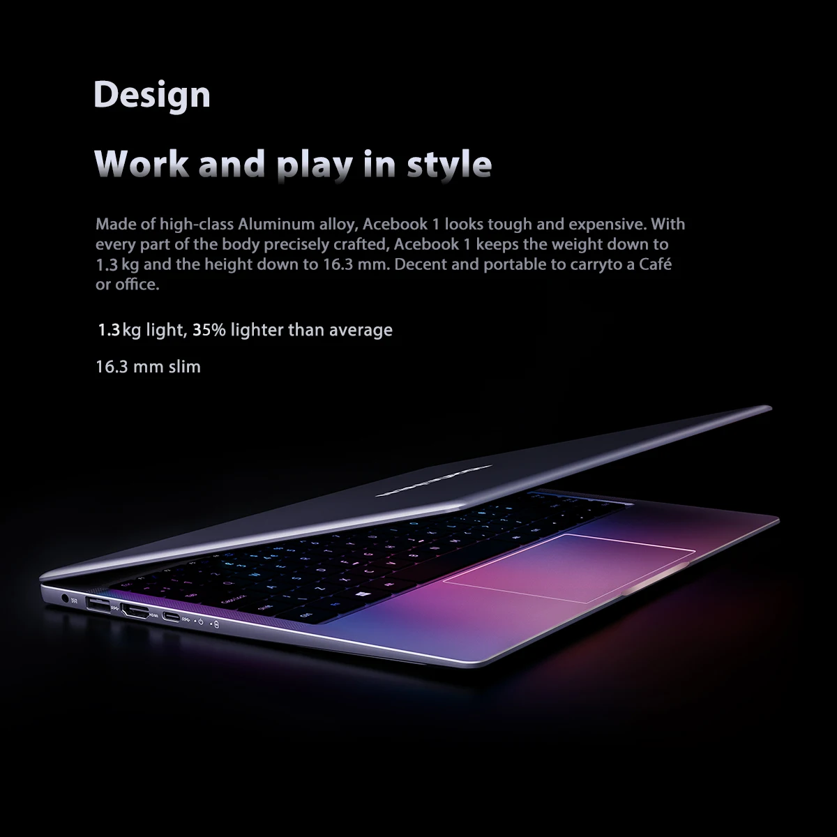Ноутбук Blackview 14 дюймов Acebook 1 Windows 10 ноутбуки Intel Gemini Lake N4120 128 Гб SSD ПК для студентов